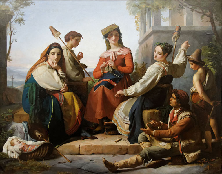 Women_Spinning_in_Fondi_François-Joseph_Navez