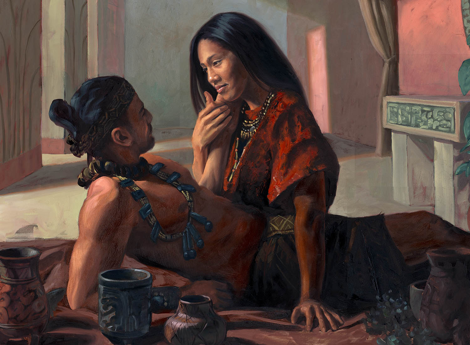 Lamoni wife painting CU