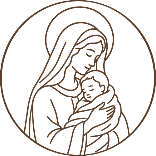 Mary holding baby Jesus